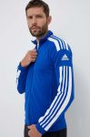 Тренувальна кофта adidas Performance Squadra 21 з аплікацією колір блакитний Тренувальна кофта adidas Performance Squadra 21 з аплікацією колір блакитний