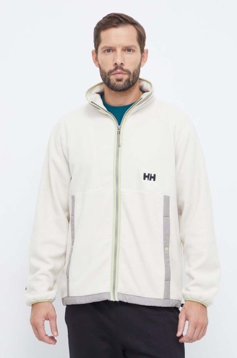 Кофта Helly Hansen чоловіча колір бежевий однотонна Кофта Helly Hansen чоловіча колір бежевий однотонна