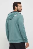 Спортивна кофта The North Face Reaxion колір зелений з капюшоном з принтом Спортивна кофта The North Face Reaxion колір зелений з капюшоном з принтом
