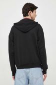 Бавовняна кофта Armani Exchange чоловіча колір чорний з капюшоном Бавовняна кофта Armani Exchange чоловіча колір чорний з капюшоном