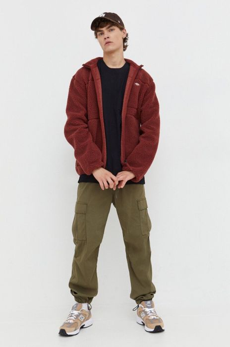 Кофта Dickies чоловіча колір бордовий однотонна Кофта Dickies чоловіча колір бордовий однотонна