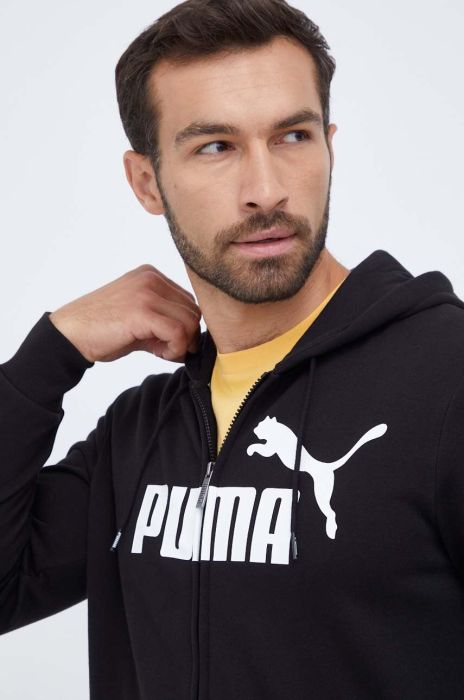 Кофта Puma чоловіча колір чорний з капюшоном з принтом (3453791) Кофта Puma чоловіча колір чорний з капюшоном з принтом (3453791)
