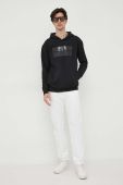 Кофта Paul&Shark чоловіча колір чорний з капюшоном з принтом