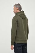 Бавовняна кофта Pepe Jeans RYAN чоловіча колір зелений з капюшоном з аплікацією Бавовняна кофта Pepe Jeans RYAN чоловіча колір зелений з капюшоном з аплікацією