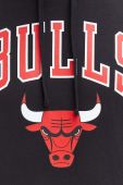 Кофта New Era чоловіча колір чорний з капюшоном з принтом CHICAGO BULLS