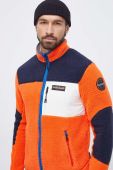 Флісова кофта Napapijri колір помаранчевий візерунок