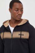 Бавовняна кофта BOSS чоловіча колір чорний з капюшоном з принтом (3510106) Бавовняна кофта BOSS чоловіча колір чорний з капюшоном з принтом (3510106)