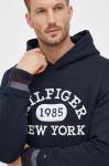 Кофта Tommy Hilfiger чоловіча колір синій з капюшоном з аплікацією (3570970)