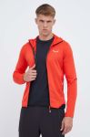 Спортивна кофта Salewa Pedroc Polarlite колір червоний з капюшоном однотонна Спортивна кофта Salewa Pedroc Polarlite колір червоний з капюшоном однотонна