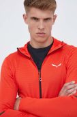 Спортивна кофта Salewa Pedroc Polarlite колір червоний з капюшоном однотонна Спортивна кофта Salewa Pedroc Polarlite колір червоний з капюшоном однотонна