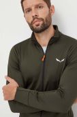 Спортивна кофта Salewa Puez Polarlite колір зелений однотонна Спортивна кофта Salewa Puez Polarlite колір зелений однотонна