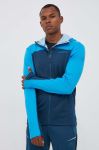 Спортивна кофта LA Sportiva Cosmic Hoody колір синій з капюшоном візерунок Спортивна кофта LA Sportiva Cosmic Hoody колір синій з капюшоном візерунок