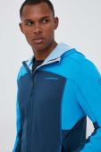 Спортивна кофта LA Sportiva Cosmic Hoody колір синій з капюшоном візерунок Спортивна кофта LA Sportiva Cosmic Hoody колір синій з капюшоном візерунок