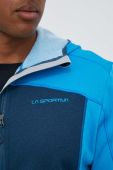 Спортивна кофта LA Sportiva Cosmic Hoody колір синій з капюшоном візерунок Спортивна кофта LA Sportiva Cosmic Hoody колір синій з капюшоном візерунок