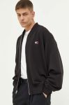 Бавовняна кофта Tommy Jeans чоловіча колір чорний однотонна (3400609) Бавовняна кофта Tommy Jeans чоловіча колір чорний однотонна (3400609)