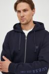 Кофта Guess чоловіча колір синій з капюшоном однотонна (3574315) Кофта Guess чоловіча колір синій з капюшоном однотонна (3574315)