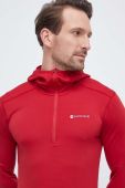 Спортивна кофта Montane Protium Lite колір червоний з капюшоном однотонна