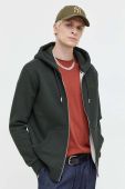 Кофта Superdry чоловіча колір зелений з капюшоном однотонна (3489066)