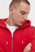 Кофта Superdry чоловіча колір червоний з капюшоном однотонна (3537467)