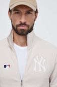 Кофта 47brand MLB New York Yankees чоловіча колір бежевий з аплікацією Кофта 47brand MLB New York Yankees чоловіча колір бежевий з аплікацією