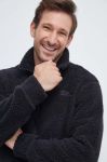 Флісова кофта Jack Wolfskin колір чорний однотонна Флісова кофта Jack Wolfskin колір чорний однотонна