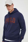 Кофта Polo Ralph Lauren чоловіча колір синій з капюшоном з аплікацією (3428006)