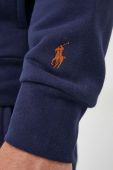 Кофта Polo Ralph Lauren чоловіча колір синій з капюшоном з аплікацією (3428006)