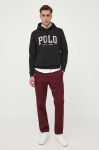 Кофта Polo Ralph Lauren чоловіча колір чорний з капюшоном з аплікацією (3428001) Кофта Polo Ralph Lauren чоловіча колір чорний з капюшоном з аплікацією (3428001)