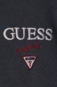 Кофта Guess Originals чоловіча колір чорний з капюшоном з принтом Кофта Guess Originals чоловіча колір чорний з капюшоном з принтом