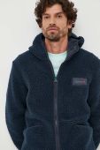 Кофта Barbour чоловіча колір синій з капюшоном однотонна Кофта Barbour чоловіча колір синій з капюшоном однотонна