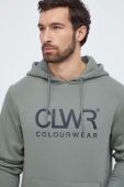 Кофта Colourwear чоловіча колір зелений з капюшоном з принтом