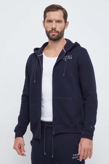 Кофта Tommy Hilfiger чоловіча колір синій з капюшоном однотонна (3553708)