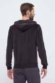 Кофта лаунж Tommy Hilfiger колір чорний з капюшоном з аплікацією