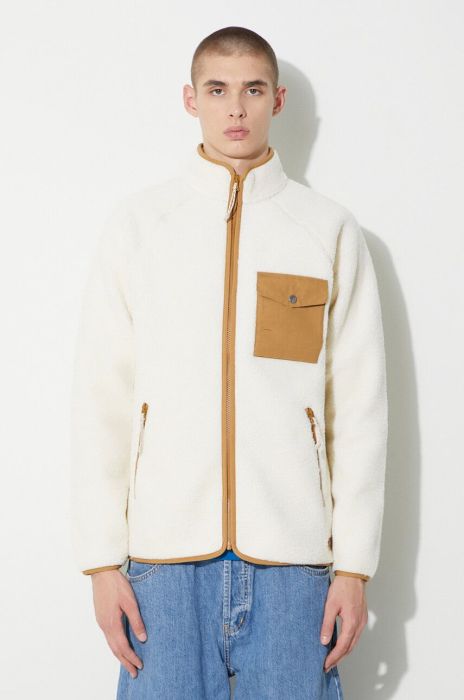 Кофта Fjallraven Vardag Pile чоловіча колір бежевий візерунок Кофта Fjallraven Vardag Pile чоловіча колір бежевий візерунок