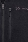 Спортивна кофта Marmot Drop Line колір чорний однотонна Спортивна кофта Marmot Drop Line колір чорний однотонна