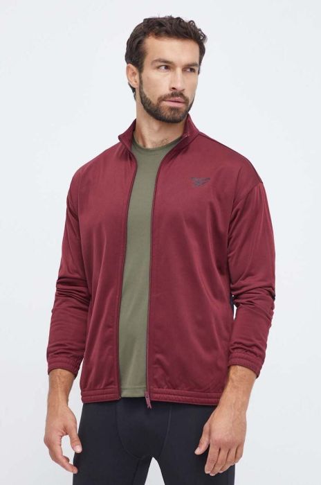 Кофта Reebok Identity Vector колір бордовий візерунок Кофта Reebok Identity Vector колір бордовий візерунок