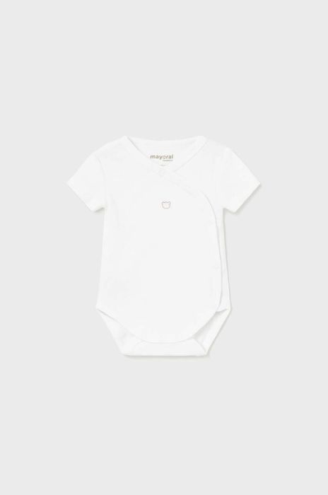 Дитяче бавовняне боді Mayoral Newborn колір білий (3428040) Дитяче бавовняне боді Mayoral Newborn колір білий (3428040)