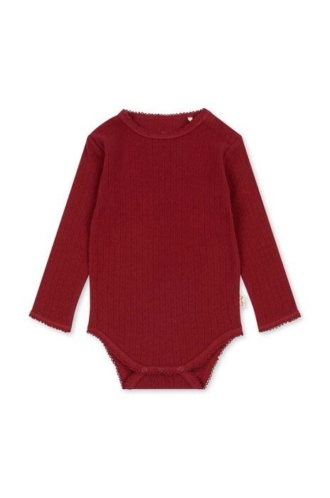 Дитяче бавовняне боді Konges Sl?jd колір бордо (3673749) Дитяче бавовняне боді Konges Sl?jd колір бордо (3673749)