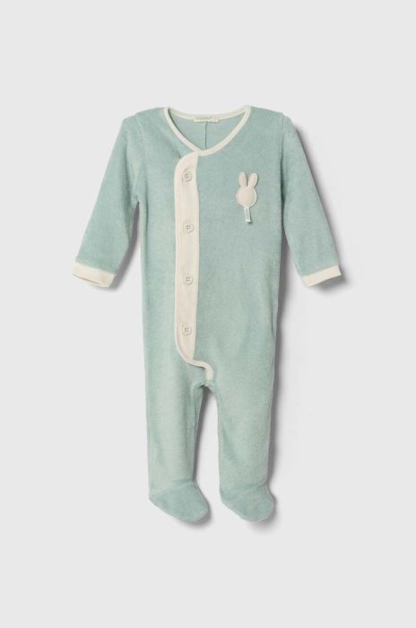 Дитячі бавовняні повзунки United Colors of Benetton колір бірюзовий (3546287) Дитячі бавовняні повзунки United Colors of Benetton колір бірюзовий (3546287)