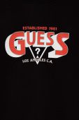 Дитячий бавовняний лонгслів Guess колір чорний з принтом (3327620) Дитячий бавовняний лонгслів Guess колір чорний з принтом (3327620)