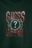 Дитячий бавовняний лонгслів Guess колір зелений з принтом (3523140)