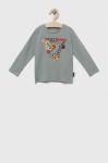 Дитячий бавовняний лонгслів Guess колір сірий з принтом (3338085) Дитячий бавовняний лонгслів Guess колір сірий з принтом (3338085)