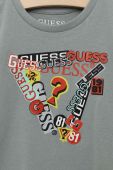 Дитячий бавовняний лонгслів Guess колір сірий з принтом (3338085) Дитячий бавовняний лонгслів Guess колір сірий з принтом (3338085)