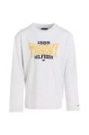 Дитячий бавовняний лонгслів Tommy Hilfiger колір сірий з принтом (3316164) Дитячий бавовняний лонгслів Tommy Hilfiger колір сірий з принтом (3316164)