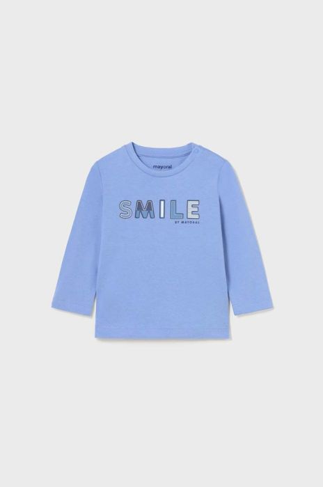 Бавовняний лонгслів для немовлят Mayoral колір блакитний (3418910) Бавовняний лонгслів для немовлят Mayoral колір блакитний (3418910)