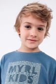 Дитячий бавовняний лонгслів Mayoral з принтом колір блакитний (3407353) Дитячий бавовняний лонгслів Mayoral з принтом колір блакитний (3407353)
