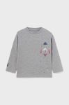 Бавовняний лонгслів для немовлят Mayoral колір сірий з принтом (3419011) Бавовняний лонгслів для немовлят Mayoral колір сірий з принтом (3419011)