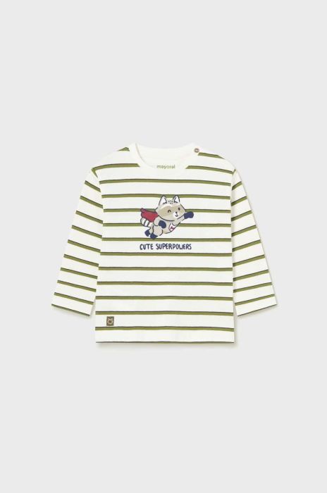 Бавовняний лонгслів для немовлят Mayoral колір зелений візерунок (3419182) Бавовняний лонгслів для немовлят Mayoral колір зелений візерунок (3419182)