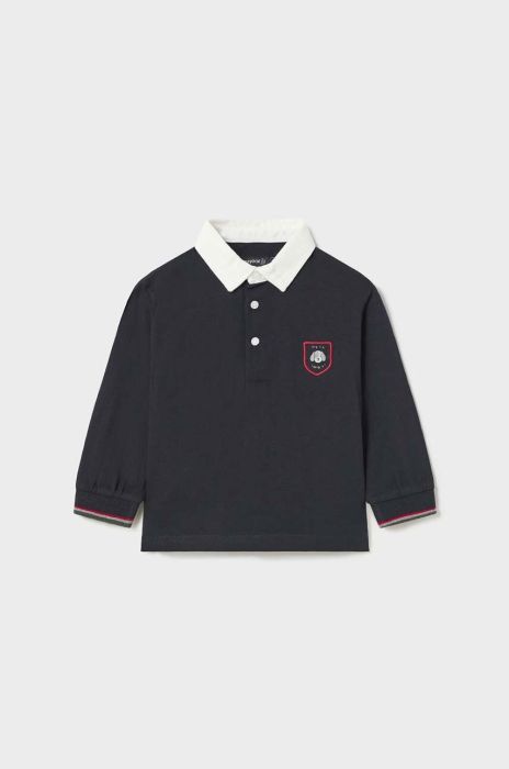 Бавовняний лонгслів для немовлят Mayoral колір синій однотонний Бавовняний лонгслів для немовлят Mayoral колір синій однотонний