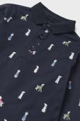 Бавовняний лонгслів для немовлят Mayoral колір синій візерунок (3419216) Бавовняний лонгслів для немовлят Mayoral колір синій візерунок (3419216)